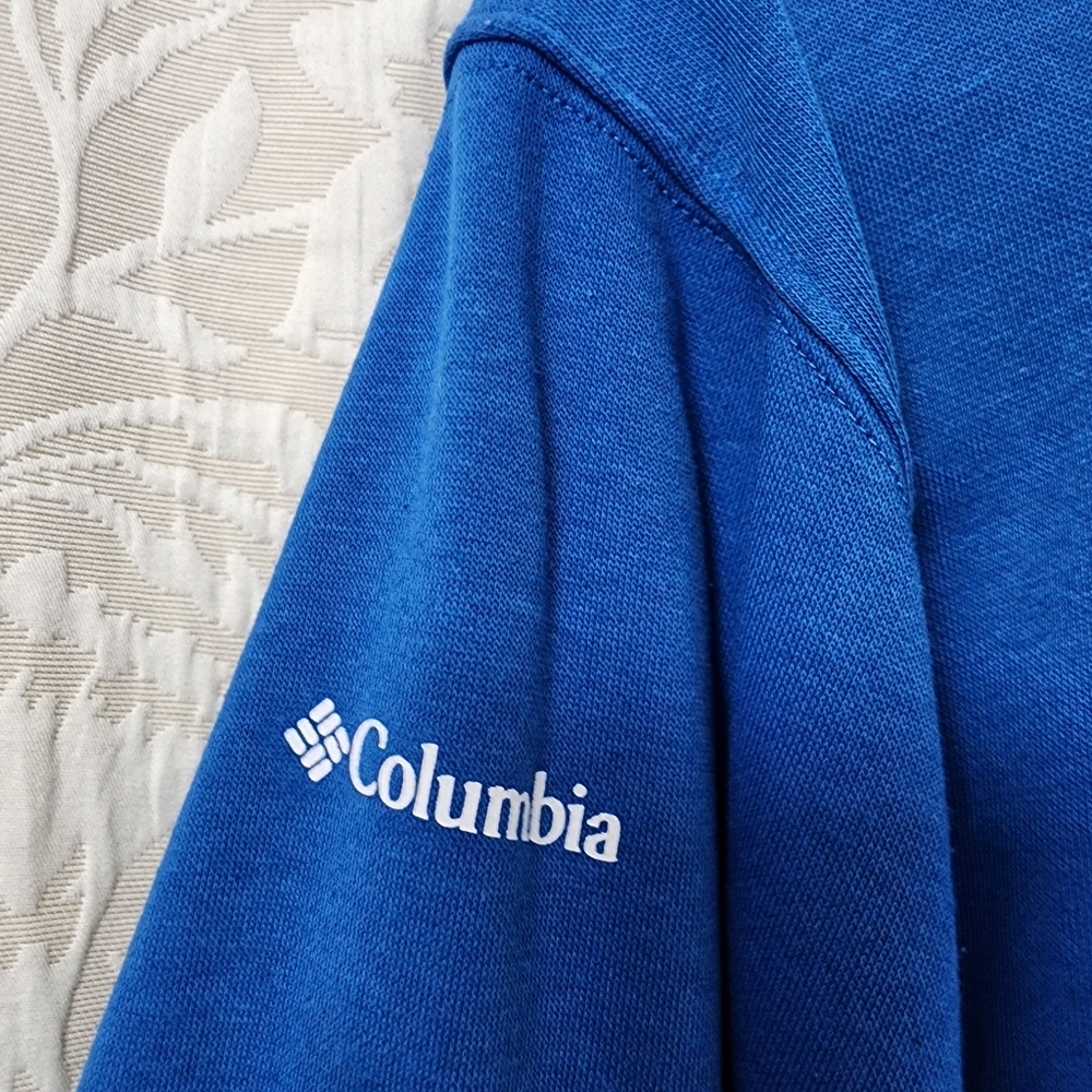 WOMEN  Columbia Blue Crewneck Sweater with Collegiate Logo. EXCELLENT CONDITION - Picture 2 of 7